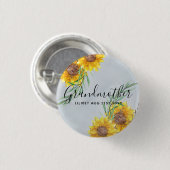 おばあちゃんの贈り物 – ひまわりをテーマにパーソナライズされたした 缶バッジ (正面&裏面)