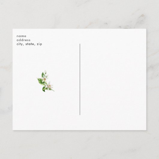 おばあちゃんの赤ちゃんシャワーマーガリタシャワー インビテーションポストカード (裏面)