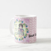 おばあちゃんの赤ちゃん女の子 コーヒーマグカップ (正面左)