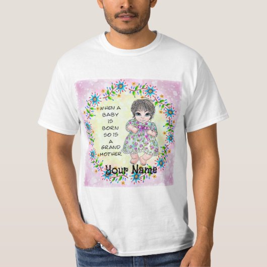 おばあちゃんの赤ちゃん女の子Tシャツ Tシャツ (正面)