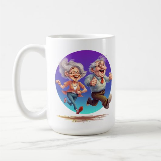 おばあちゃんの追加文字 コーヒーマグカップ (左)