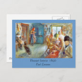 おばあちゃんの針仕事(農夫インテリア) ポストカード (正面/裏面)