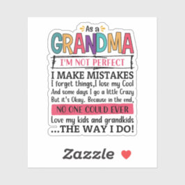 おばあちゃんの頃は完璧じゃないしミスもする シール