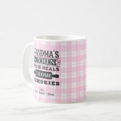 おばあちゃんの食事が思い出にピンク コーヒーマグカップ (正面左)