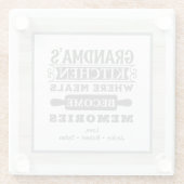 おばあちゃんの食事が思い出に ガラスコースター (裏面)