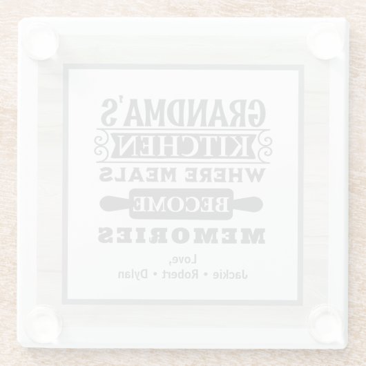 おばあちゃんの食事が思い出に ガラスコースター (裏面)