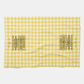 おばあちゃんの黄色い食事が思い出に キッチンタオル (横)