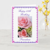 おばあちゃんの100誕生日 カード (黄色い花)