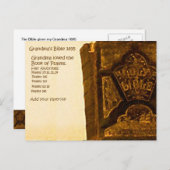 おばあちゃんの1895年の聖書 ポストカード (正面/裏面)
