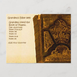 おばあちゃんの1895年の聖書 ポストカード