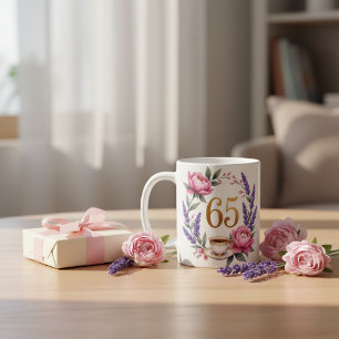 おばあちゃんの65歳の誕生日におすすめのエレガントな花柄マグカップ コーヒーマグカップ