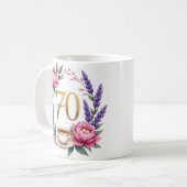 おばあちゃんの70歳の誕生日におすすめの花柄マグカップ コーヒーマグカップ (正面左)