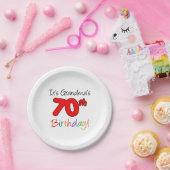 おばあちゃんの70歳の誕生日パーティープレート ペーパープレート (パーティー)