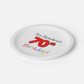 おばあちゃんの70歳の誕生日パーティープレート ペーパープレート (アングル)