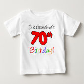 おばあちゃんの70誕生日 ベビーTシャツ (正面)