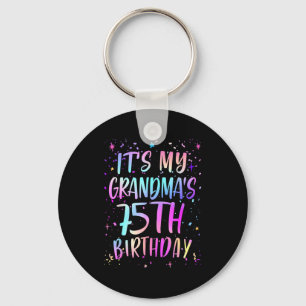 おばあちゃんの75歳の誕生日 おめでとう キーホルダー