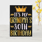 おばあちゃんの80歳の誕生日おめでとう 80歳  カード (黄色い花)