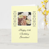 おばあちゃんの80歳の誕生日バラパステル カード (黄色い花)