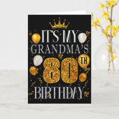 おばあちゃんの80歳の誕生日 おめでとう 80年 カード (黄色い花)
