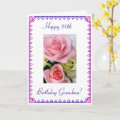 おばあちゃんの80誕生日 カード (黄色い花)