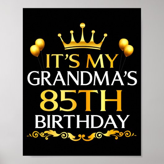 おばあちゃんの85歳の誕生日 おめでとう 85歳 ポスター (正面)