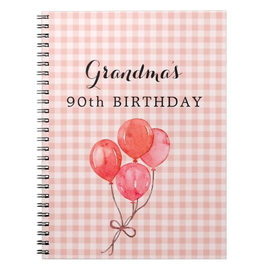 おばあちゃんの90歳の誕生日 ノートブック (正面)
