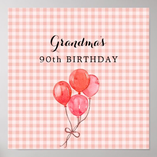 おばあちゃんの90歳の誕生日 ポスター (正面)