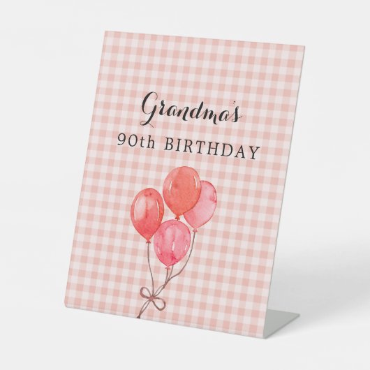 おばあちゃんの90誕生日 台座サイン (正面)