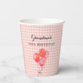 おばあちゃんの90誕生日 紙コップ (裏面)