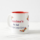 おばあちゃんのAre justヴィンテージ小さな女の子マグ ツートーンマグカップ (正面左)
