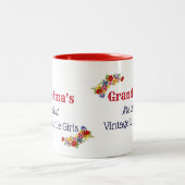 おばあちゃんのAre justヴィンテージ小さな女の子マグ ツートーンマグカップ (中央)