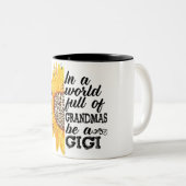 おばあちゃんのBe A Gigiが満載の世界でかわいい ツートーンマグカップ (正面右)