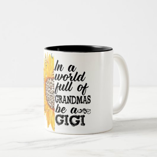 おばあちゃんのBe A Gigiが満載の世界でかわいい ツートーンマグカップ (正面右)