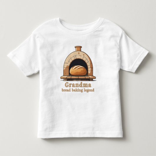 おばあちゃんはパン作りの伝説 トドラーTシャツ (正面)