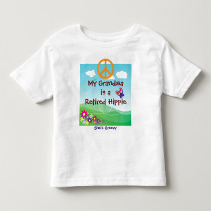 おばあちゃんはヒッピー退職しただ トドラーTシャツ