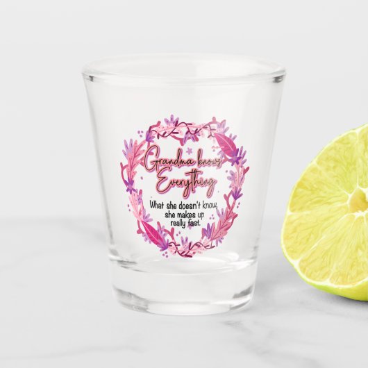 おばあちゃんは何でも知っている ショットグラス (正面)