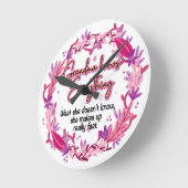 おばあちゃんは何でも知っている ラウンド壁時計 (傾斜)