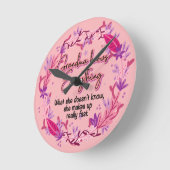 おばあちゃんは何でも知っている ラウンド壁時計 (傾斜)