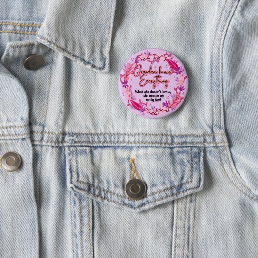 おばあちゃんは何でも知っている 缶バッジ (インサイチュ)