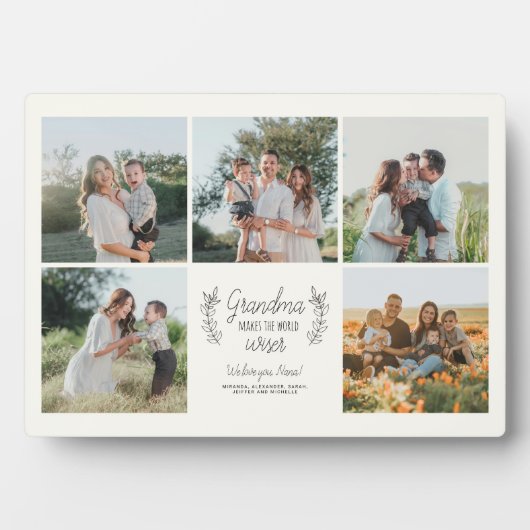 おばあちゃんは写真コラージュを愛して人生を賢くする フォトプラーク (正面)