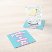 おばあちゃんは好きだ スクエアペーパーコースター (インサイチュ)