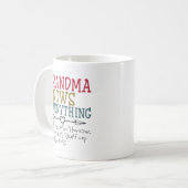 おばあちゃんは孫までなんでも知っている コーヒーマグカップ (正面左)