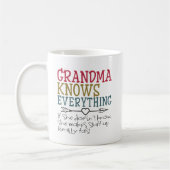おばあちゃんは孫までなんでも知っている コーヒーマグカップ (左)