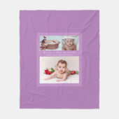 おばあちゃんは家族の写真コラージュのソフト居心地が好き フリースブランケット (正面)