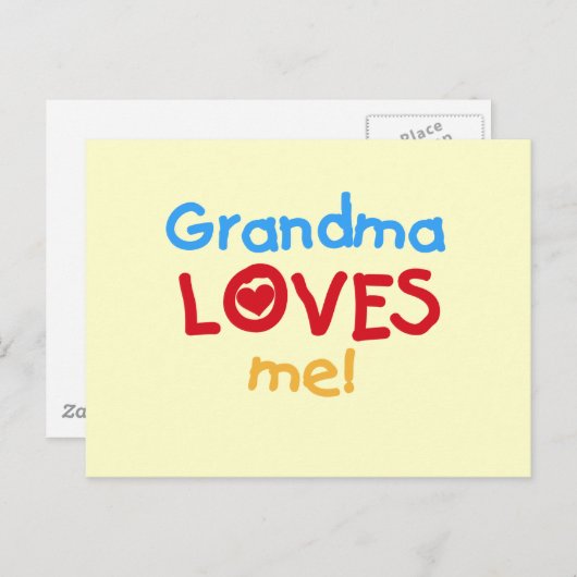 おばあちゃんは私にTシャツとギフトが大好き ポストカード (正面/裏面)