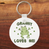 おばあちゃんは私のカエルを愛している キーホルダー (正面)