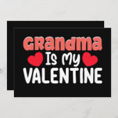 おばあちゃんは私のバレンタインデー家族の息子の娘 招待状 (正面/裏面)