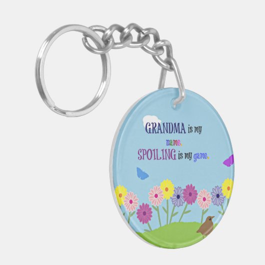 おばあちゃんは私の名前だ。甘やかすのは私のゲームだ。 キーホルダー (正面左)