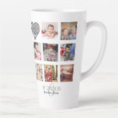 おばあちゃんは自分の家族の木の写真コラージギフトが大好き カフェラテマグ (右)