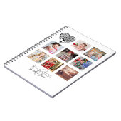 おばあちゃんは自分の家族の木の写真コラージギフトが大好き ノートブック (左側)